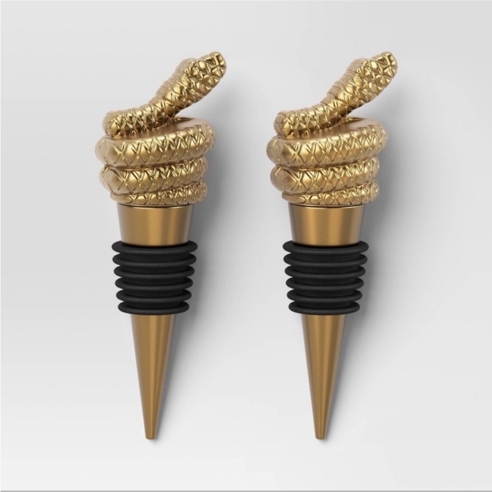 Threshold Set of 2 Snake Wine Stoppers